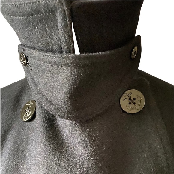 Women's Gap SZ XS True Deep Navy Double Breasted Peacoat Heavyweight Wool-Blend - Picture 7 of 10
